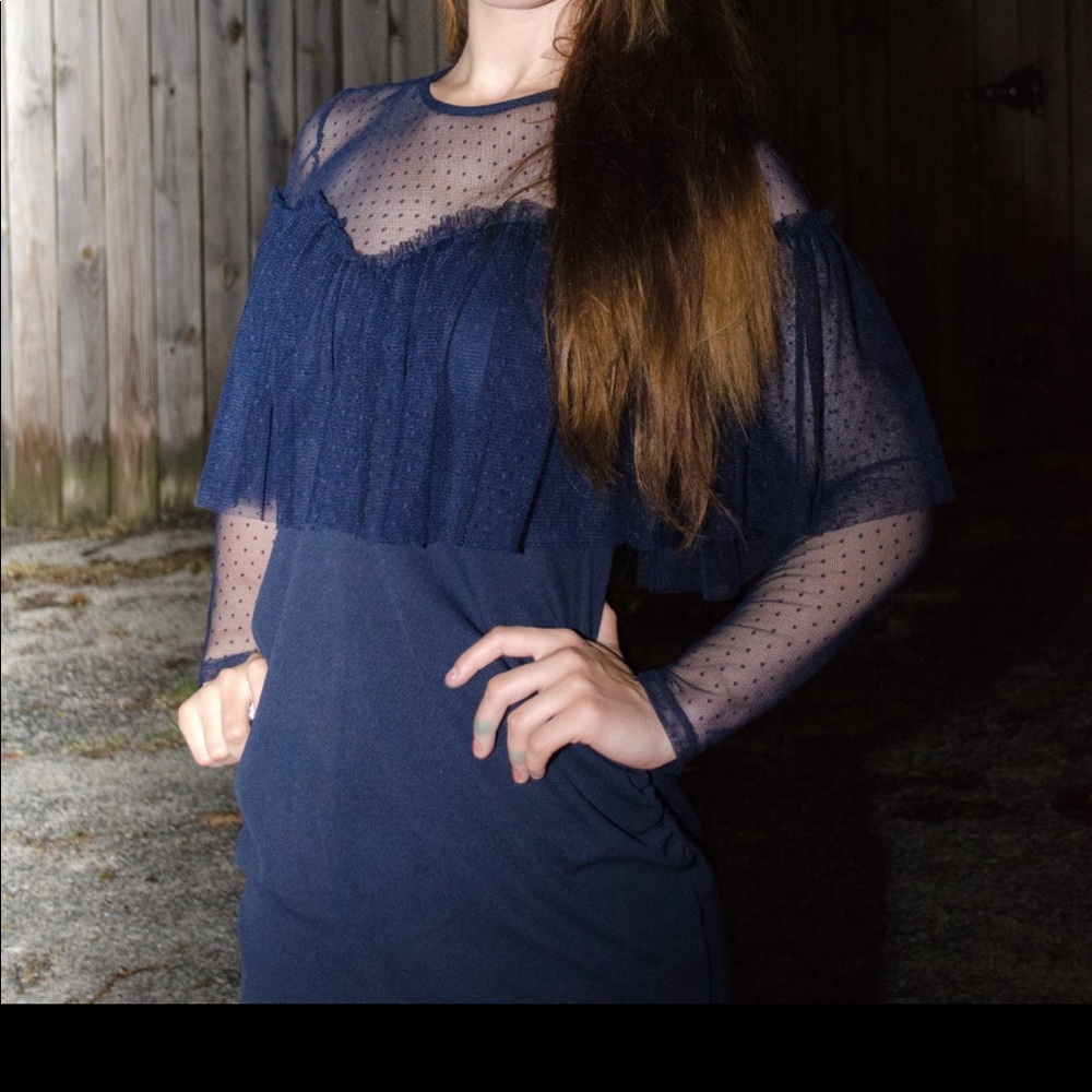 Navy blue beautiful dress